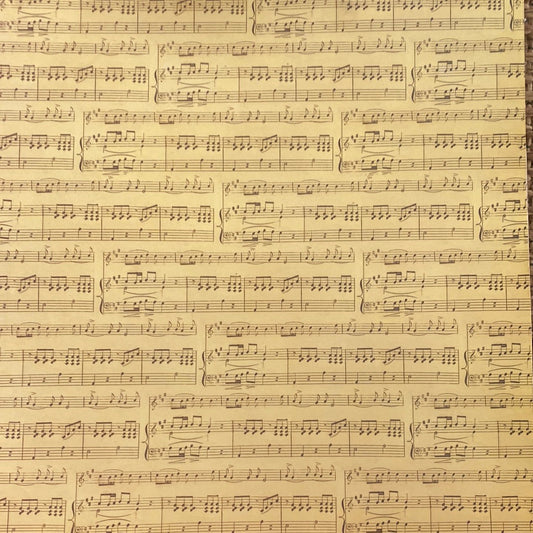 LAMINA- DECOSCRAPP-DECOUPAGE 30 x30 mixmedia Musica vintage