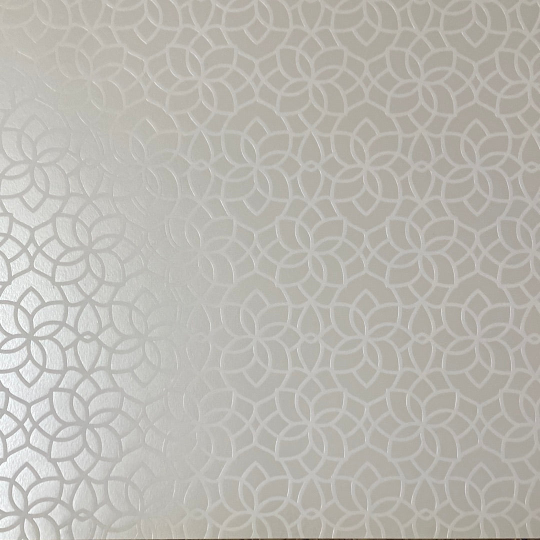 LAMINA DECOSCRAPP-DECOUPAGE 30 x30 METALIZADAS BLANCAS PLATEADAS