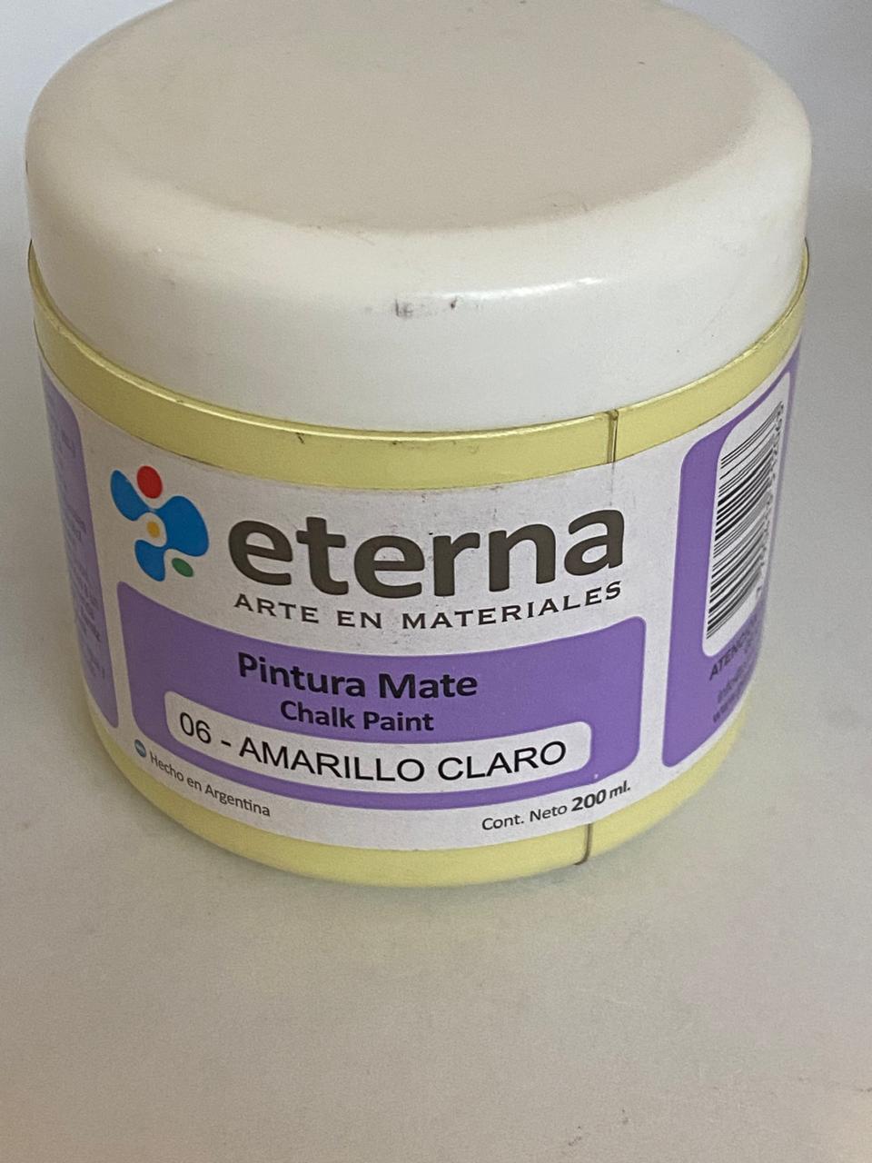 Pintura Mate Chalk paint ETERNA 200 ML AMARILLO CLARO