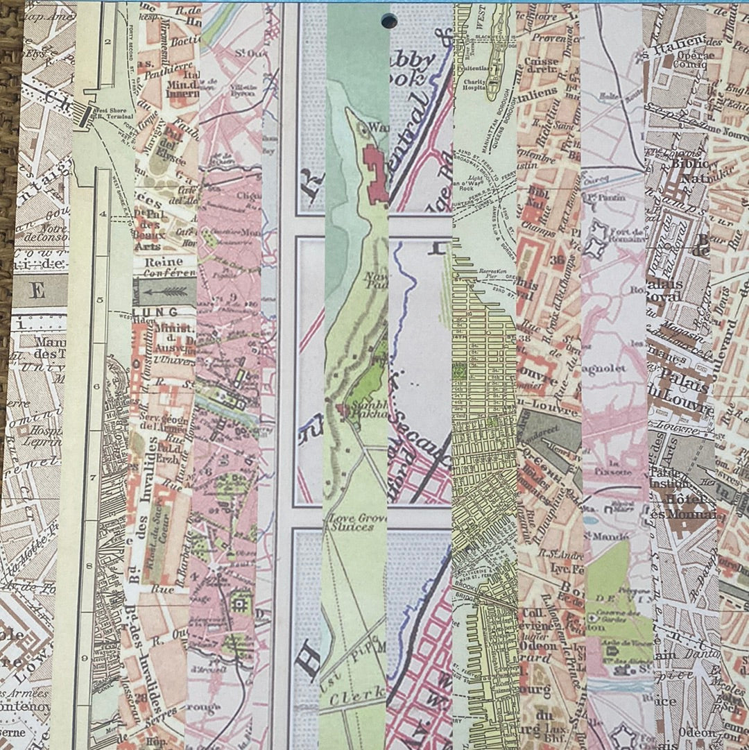 LAMINA DOBLE DECOSCRAPP-DECOUPAGE 30 x30 - CITY MAPS