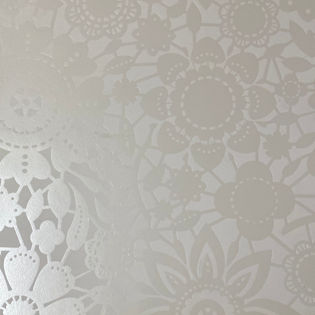LAMINA DECOSCRAPP-DECOUPAGE 30 x30 METALIZADAS BLANCAS PLATEADAS