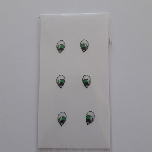 Ojitos adhesivos 3D  verde lagrima