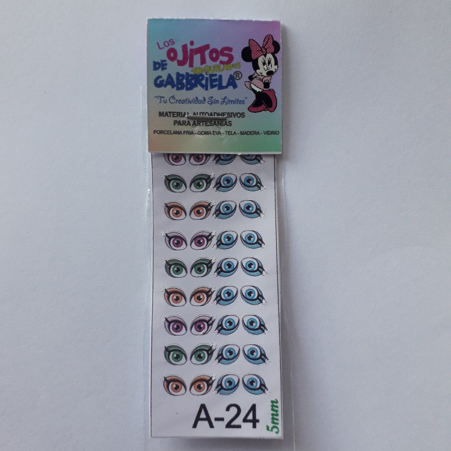 Ojitos adhesivos Gaby pequeños A24