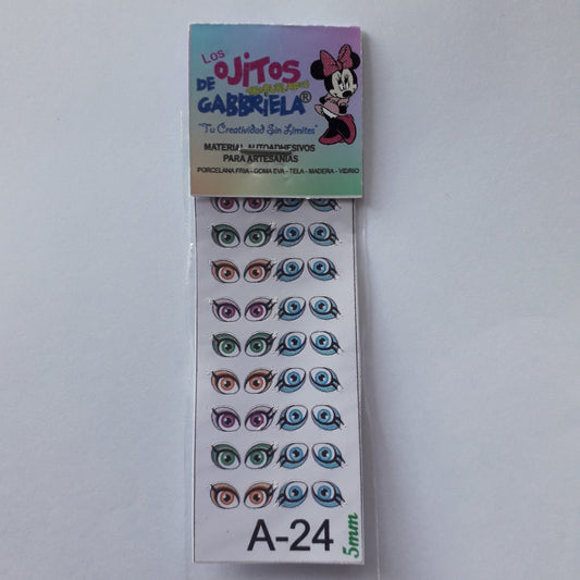 Ojitos adhesivos Gaby pequeños A24