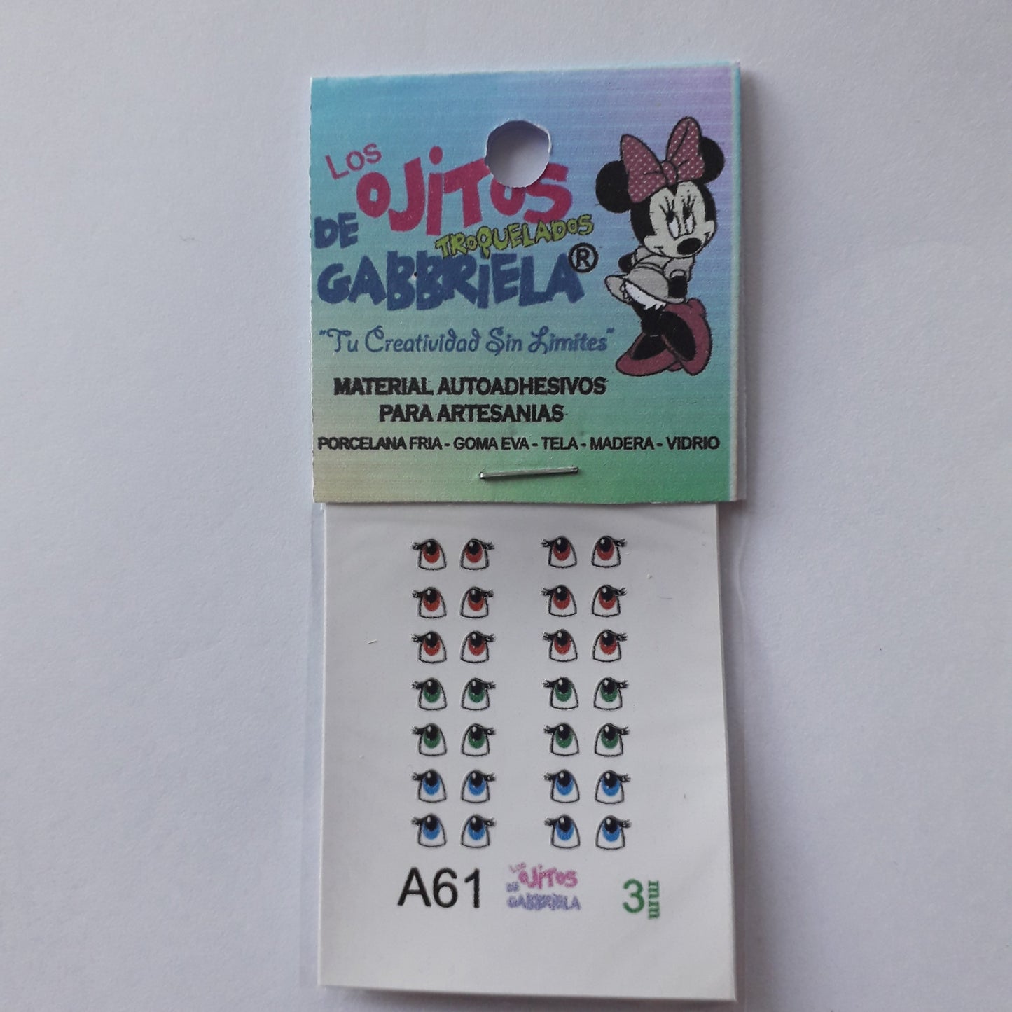Ojitos adhesivos Gaby pequeños A61