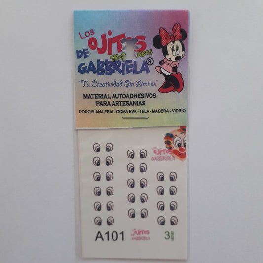 Ojitos adhesivos Gaby pequeños A101 3mm