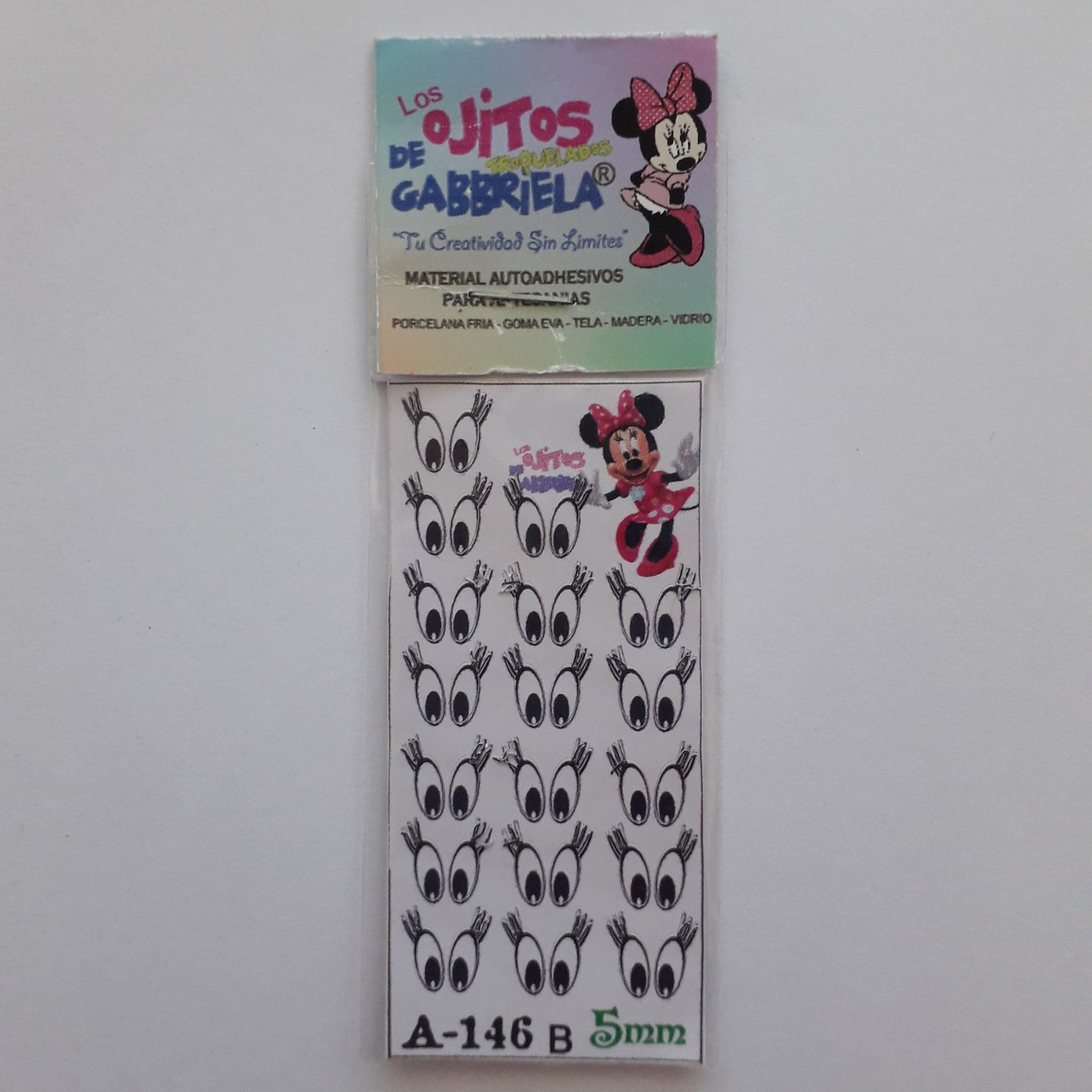 Ojitos adhesivos Gaby pequeños A146B 5mm