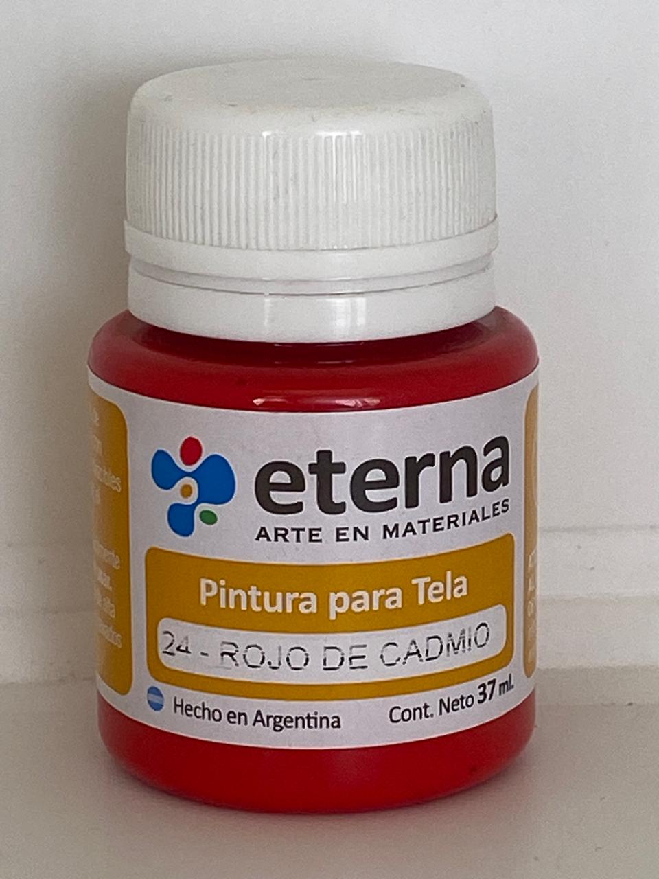 PINTURA PARA TELA ETERNA / GENERO 37 ML 24 ROJO DE CADMIO