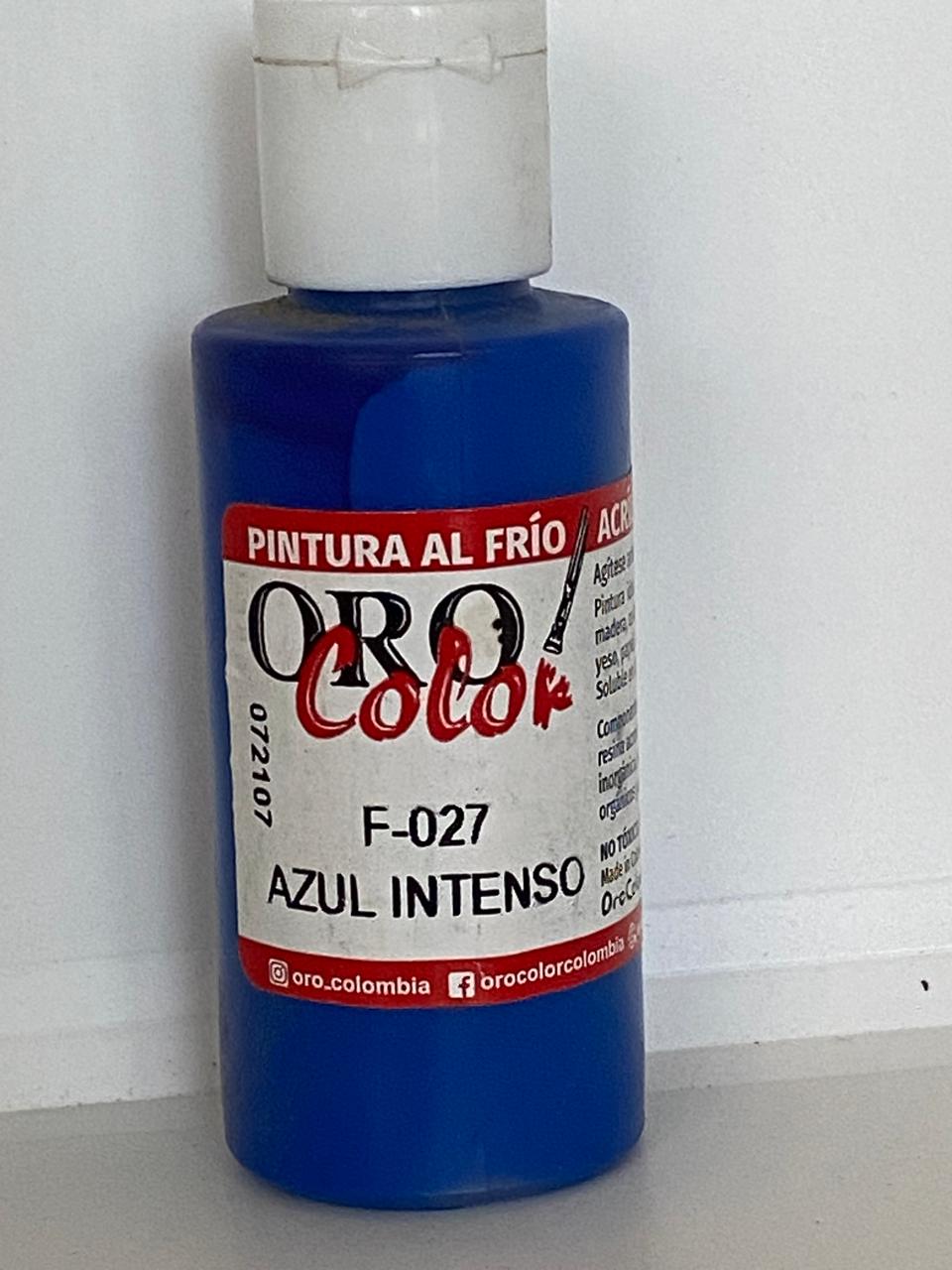 PINTURA ACRÍLICA ORO COLOR 60 CC 27 AZUL INTENSO