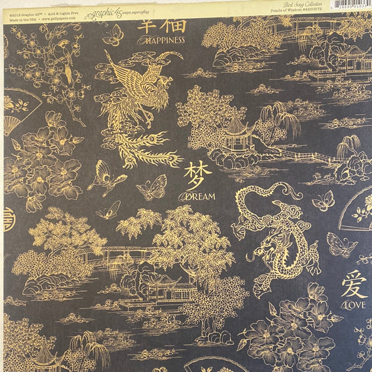 Lámina Graphic 45 Doble 30x30cm Scrapbooking USA - Bird Song Collection