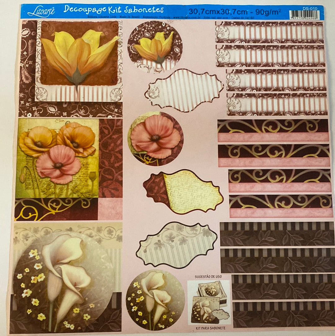 LAMINA- PAPEL DECOUPAGE 30 x30 LITOARTE BRASIL