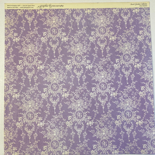 Lámina Graphic 45 Doble 30x30cm Scrapbooking USA - Secret Garden Collection