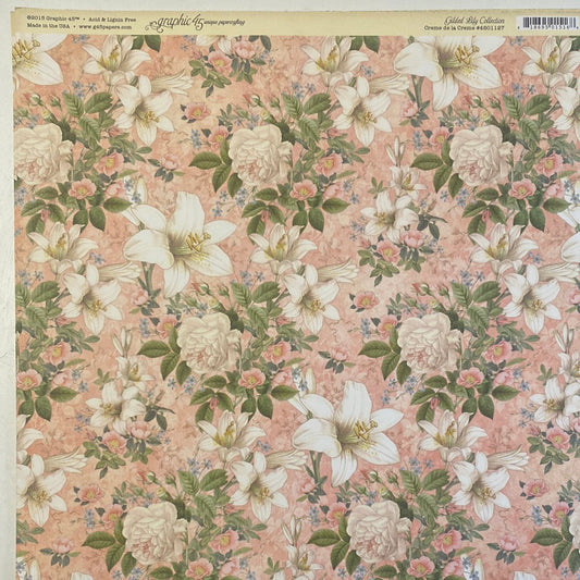 Lámina Graphic 45 Doble 30x30cm Scrapbooking USA - Gilded Lily 3