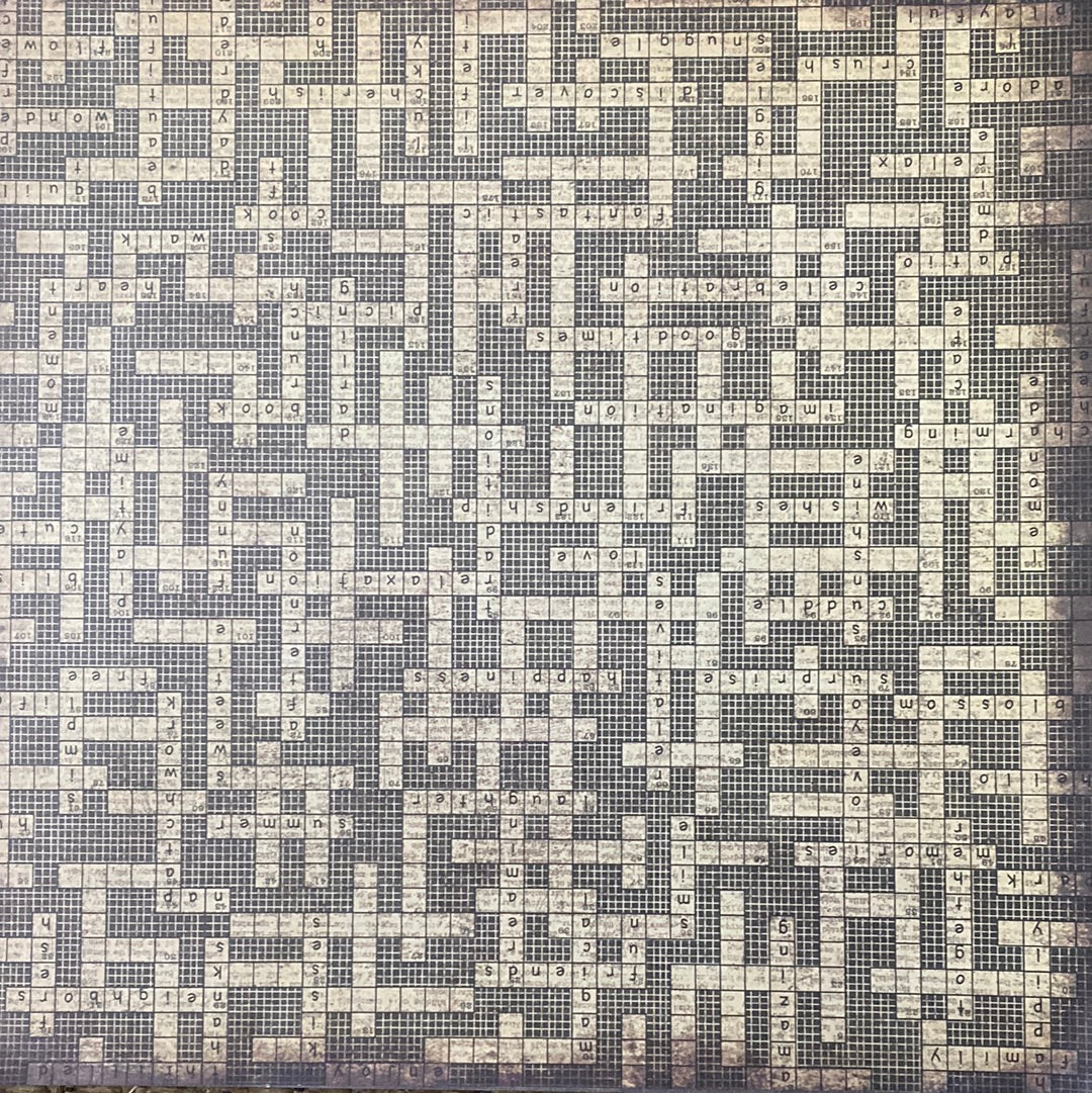 LAMINA- DECOSCRAPP-DECOUPAGE 30 x30 Letras Tipografía