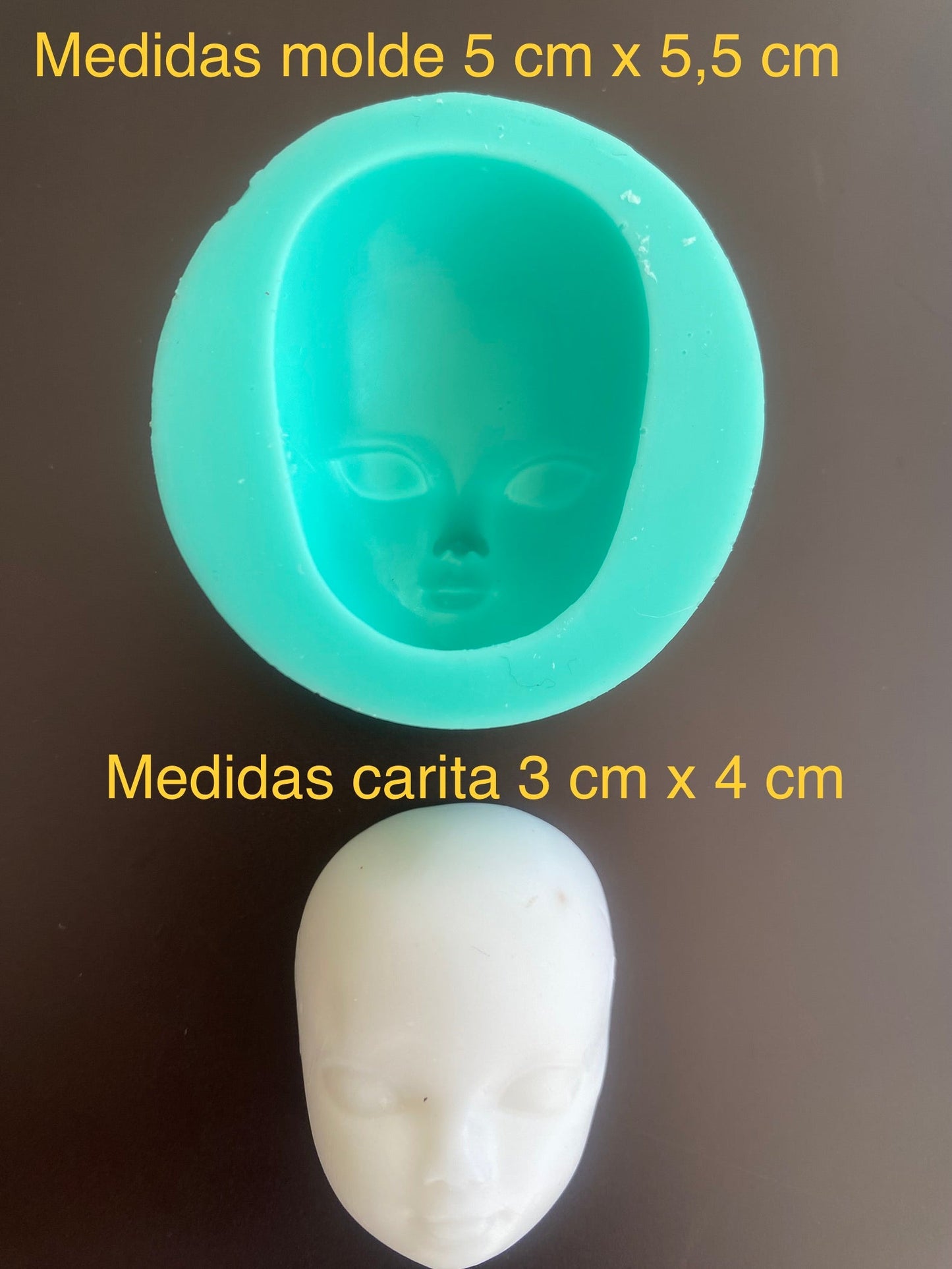 MOLDE SILICONA CARITA NÚMERO 3