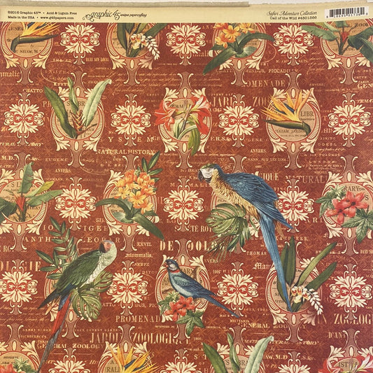 Lámina Graphic 45 Doble 30x30cm Scrapbooking USA - Safari Adventure Collection