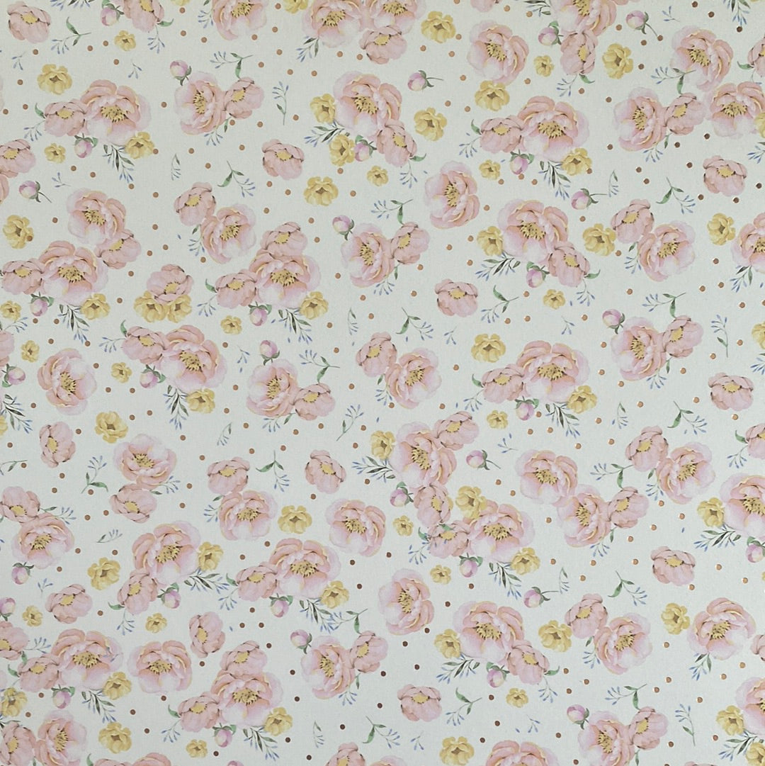 LAMINA DOBLE-DECOSCRAPP-DECOUPAGE 30 x30 -VARIAS CON APLICACIONES GLITER-DORADO FLORES