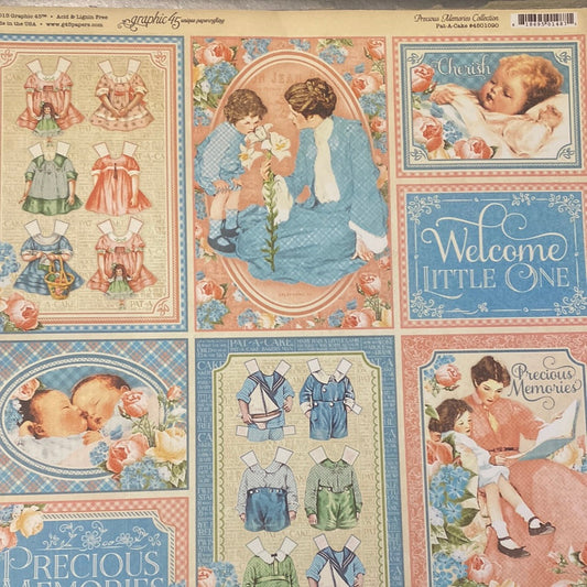 Lamina Graphic 45 Doble 30x30cm Scrapbooking USA - Precious Memories 7