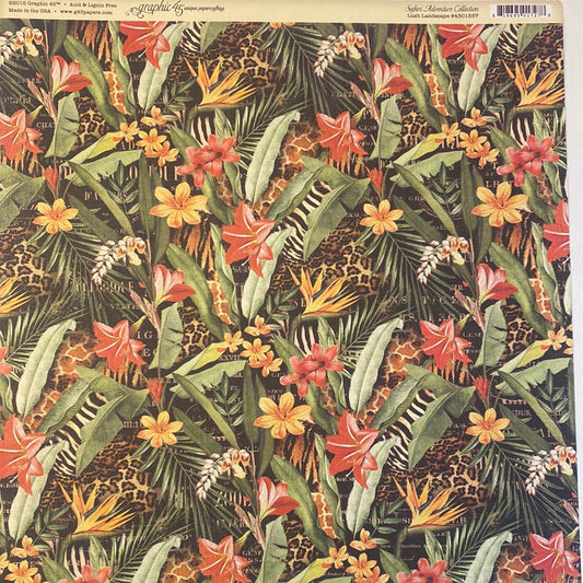 Lámina Graphic 45 Doble 30x30cm Scrapbooking USA - Safari Adventure Collection