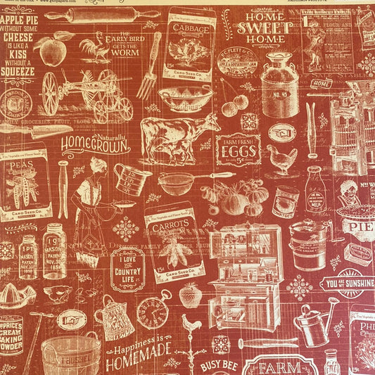 Lamina Graphic 45 Doble 30x30cm Scrapbooking USA - Home Sweet Home 5