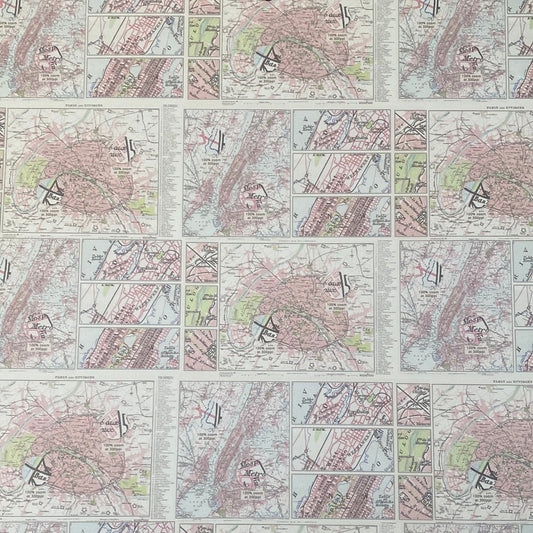 LAMINA DOBLE DECOSCRAPP-DECOUPAGE 30 x30 - CITY MAPS