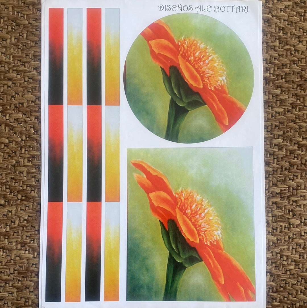 LAMINAS PARA DECOUPAGE 21x29 FLOR