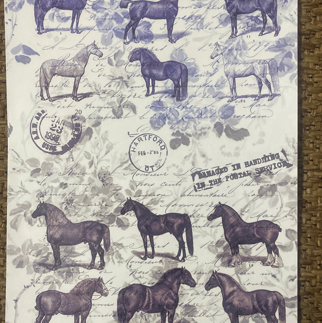 LAMINAS PARA DECOUPAGE 21x29 animal caballo