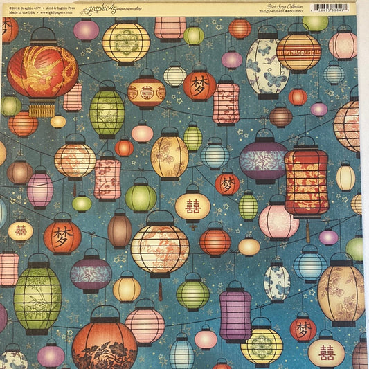 Lámina Graphic 45 Doble 30x30cm Scrapbooking USA - Bird Song Collection