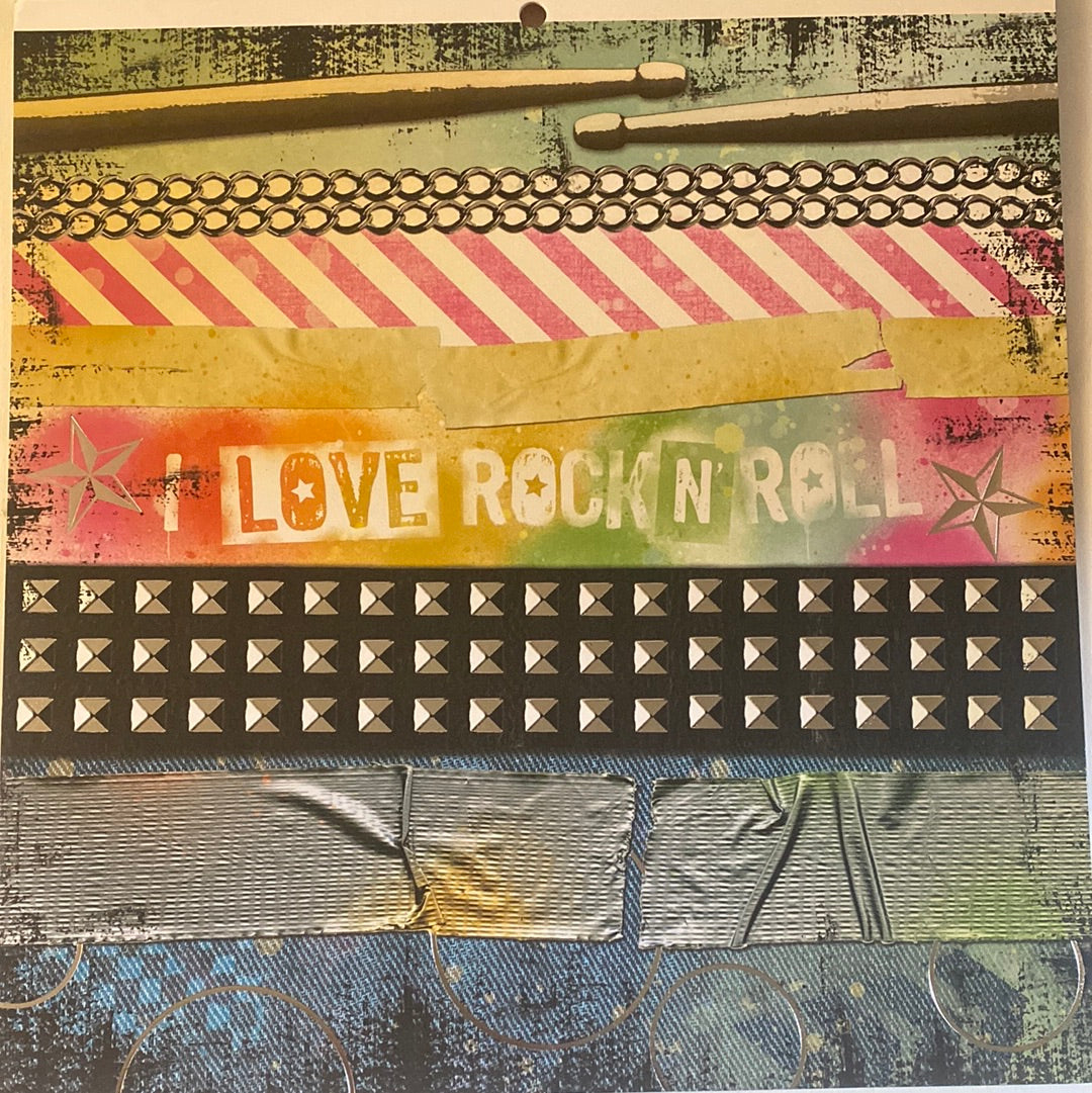LAMINA- DECOSCRAPP-DECOUPAGE 30 x30  ROCK GLAMOUR