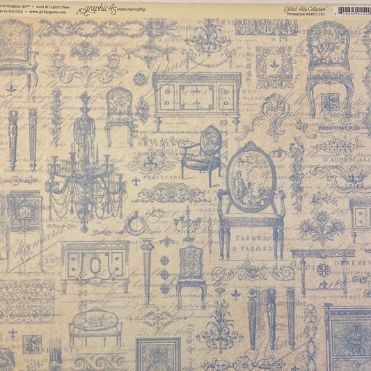 Lámina Graphic 45 Doble 30x30cm Scrapbooking USA - Gilded Lily 7