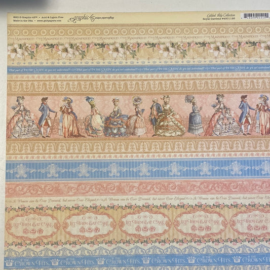 Lámina Graphic 45 Doble 30x30cm Scrapbooking USA - Gilded Lily 2