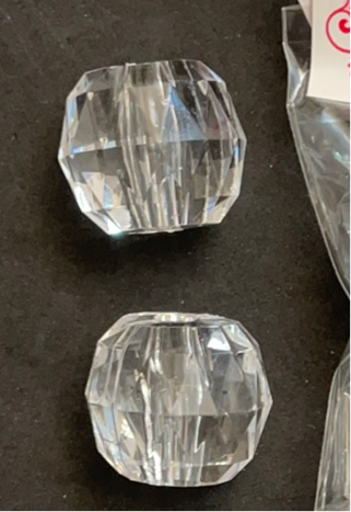 12-PRISMAS CRISTALES TRANSPARENTES 25mm 2 U