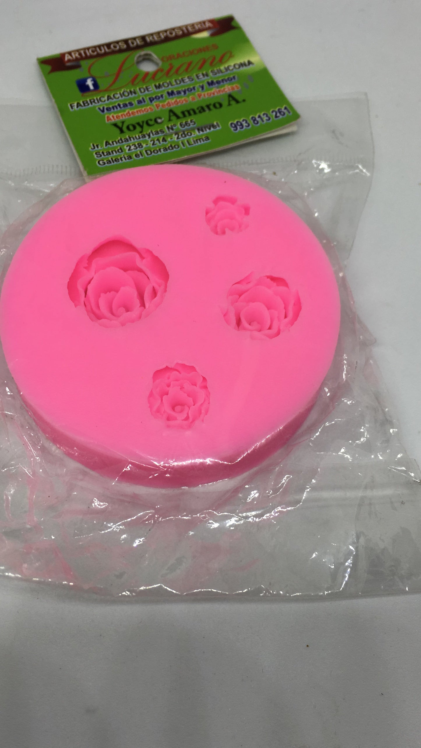 MOLDE SILICONA ROSAS X 4