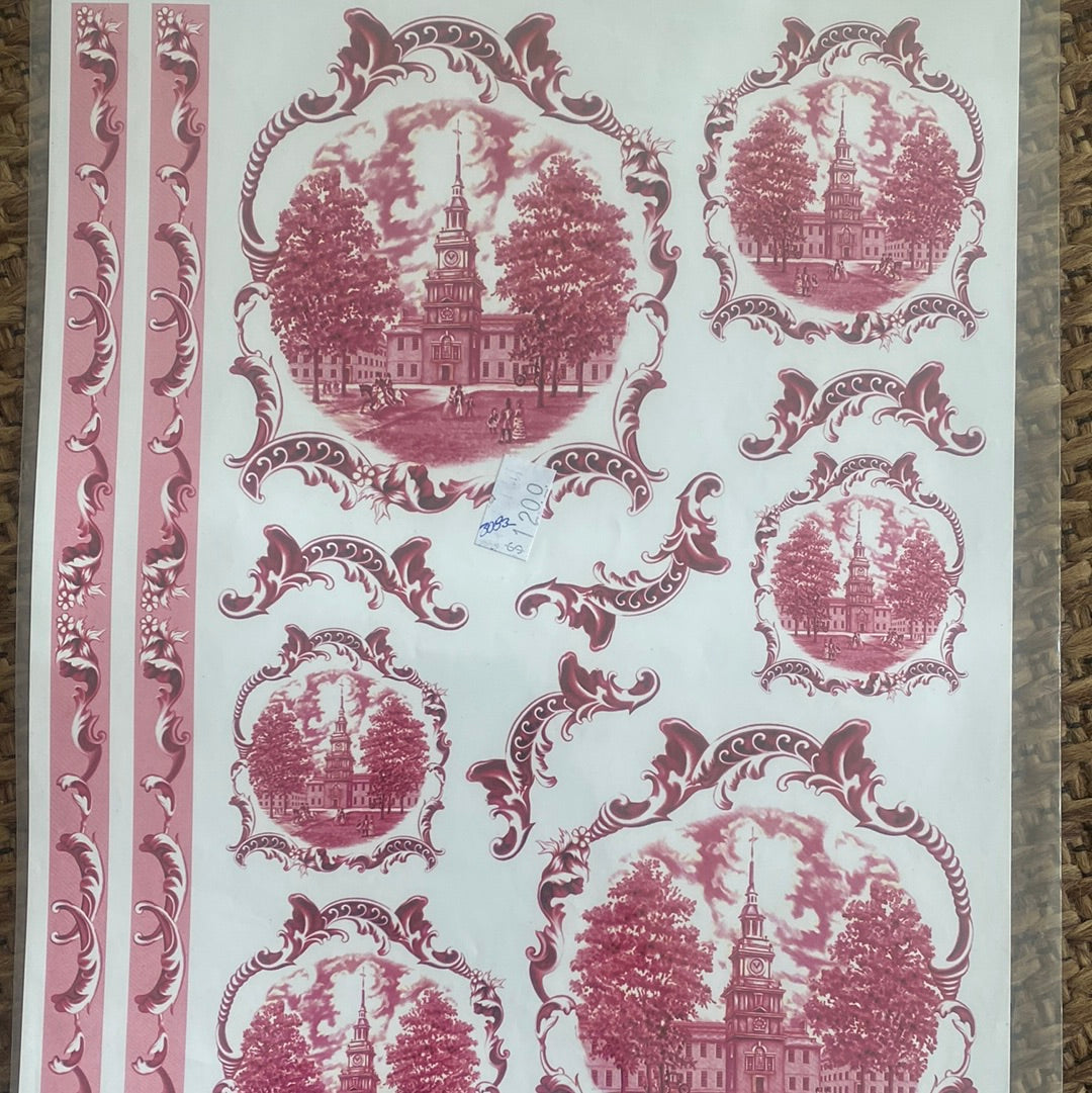 LAMINAS PARA DECOUPAGE 21x29 PAISAJE PORCELANA CHINA