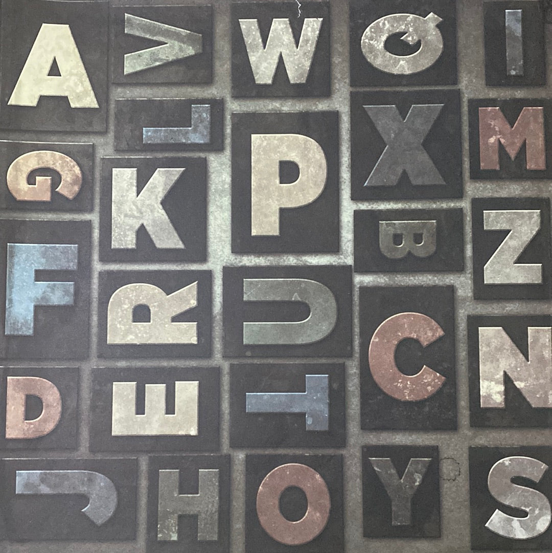 LAMINA- DECOSCRAPP-DECOUPAGE 30 x30 Letras Tipografía