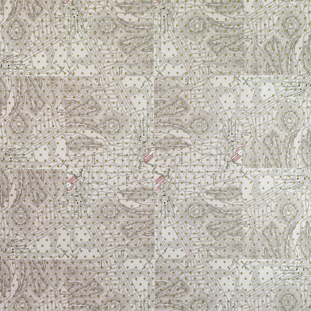 LAMINA DOBLE DECOSCRAPP-DECOUPAGE 30 x30 - CITY MAPS CON GLITTER