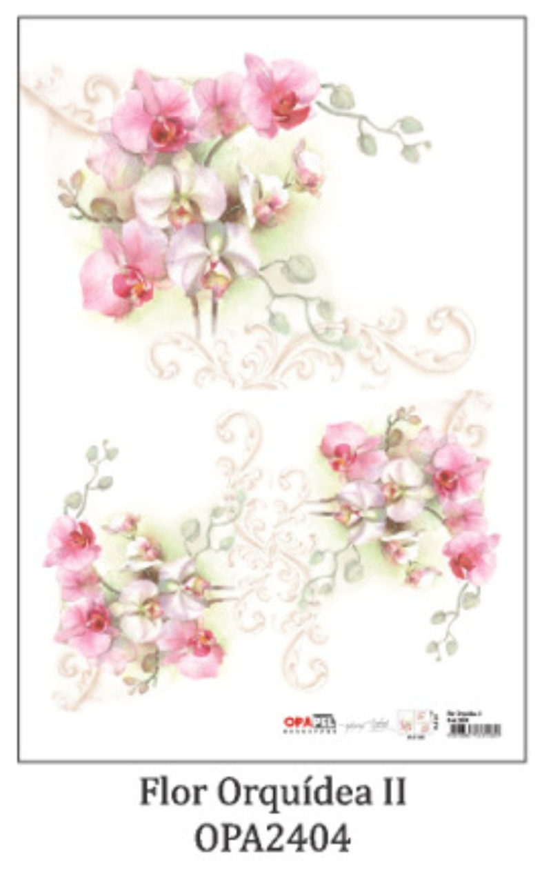 LAMINA OPAPEL 30X45CM FLOR ORQUIDEA 2