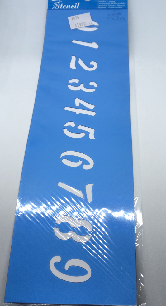 STENCIL LITOARTE 29x8.4 NUMEROS