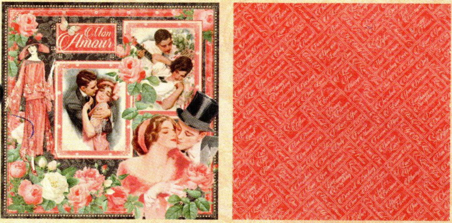Lámina Graphic 45 Doble 30x30cm Scrapbooking USA - Mon Amour