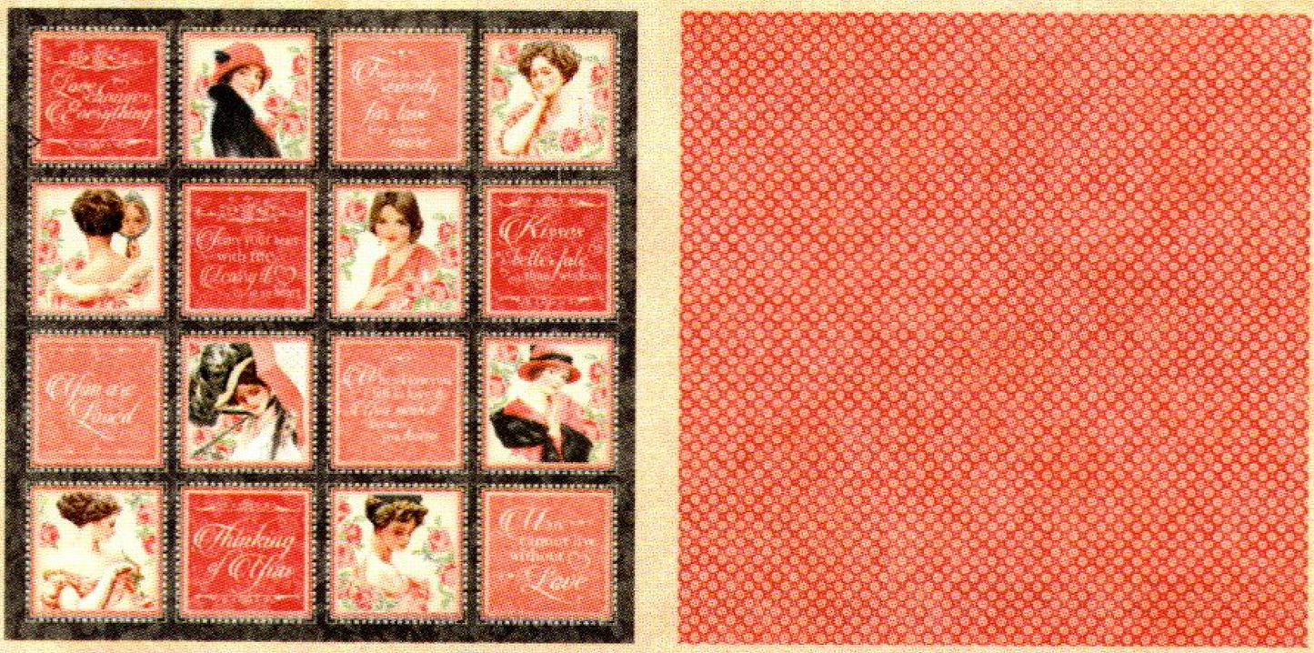 Lámina Graphic 45 Doble 30x30cm Scrapbooking USA - Mon Amour 8