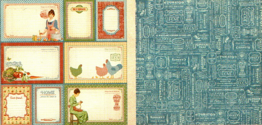 Lamina Graphic 45 Doble 30x30cm Scrapbooking USA - Home Sweet Home 7