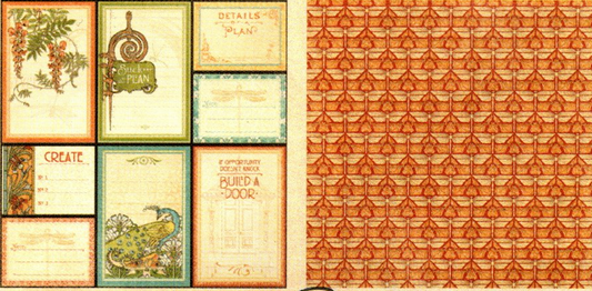 Lamina Graphic 45 Doble 30x30cm Scrapbooking USA - Artisan Style 8