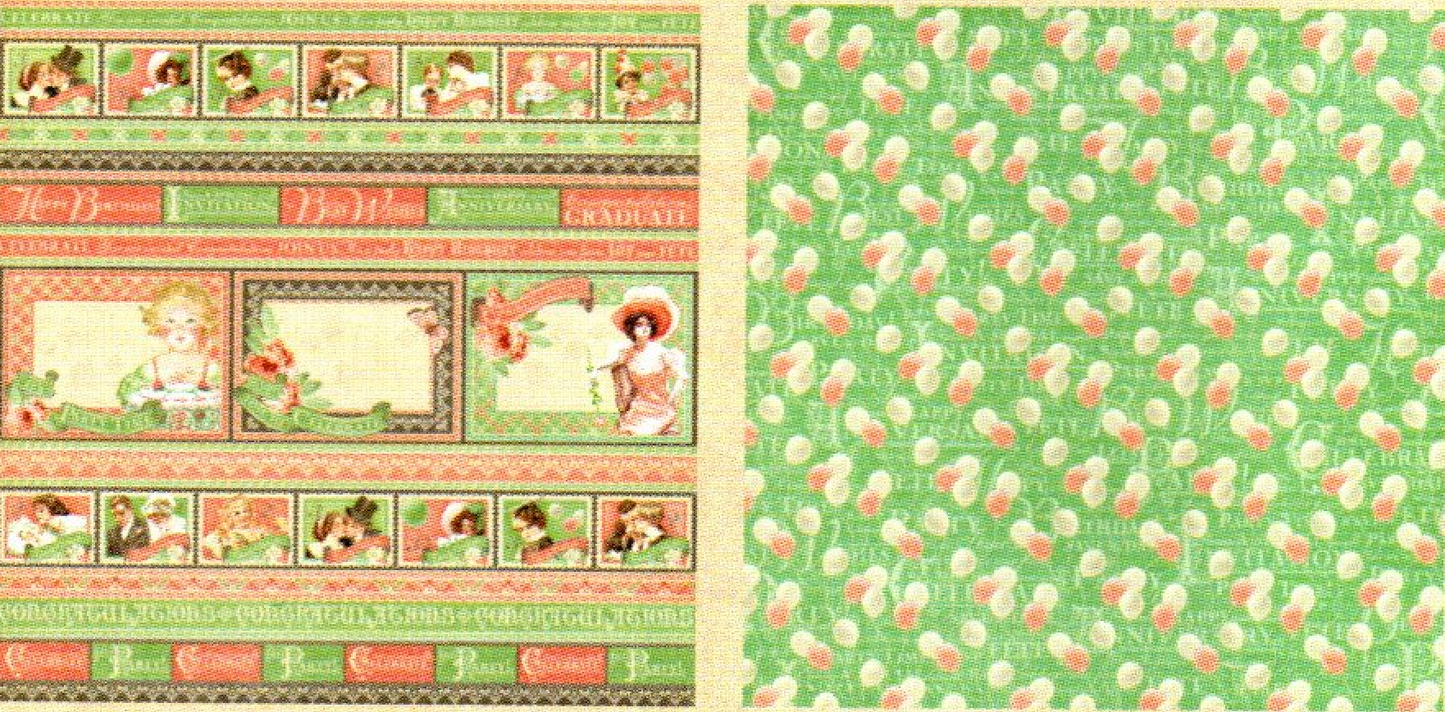 Lamina Graphic 45 Doble 30x30cm Scrapbooking USA - Time to Celebrate 6