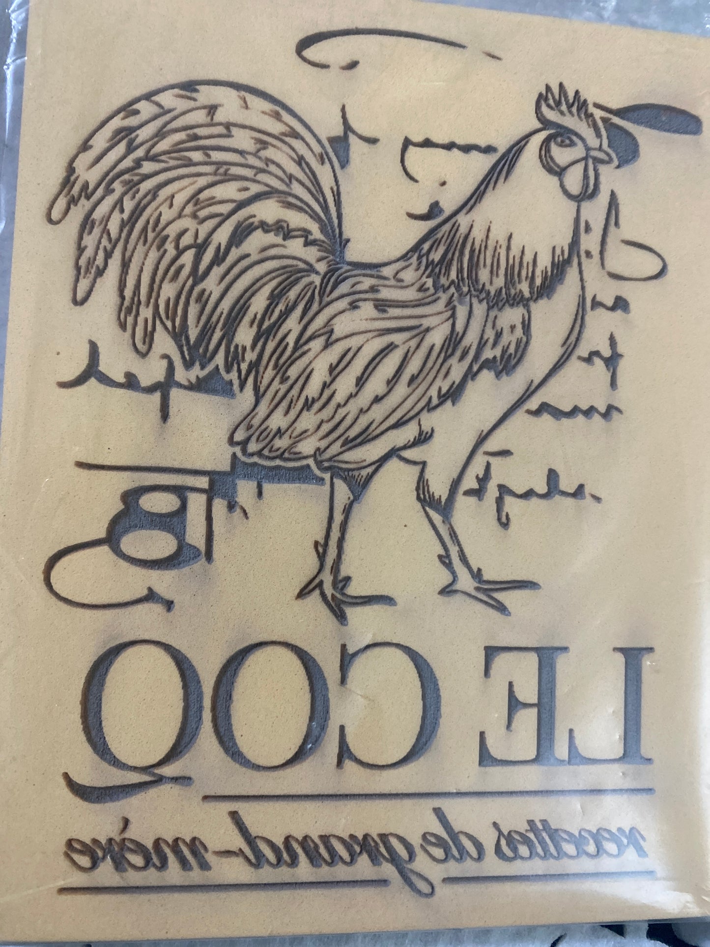 MOLDE Porcelana en relieve LE COQ 18x12cm hyn