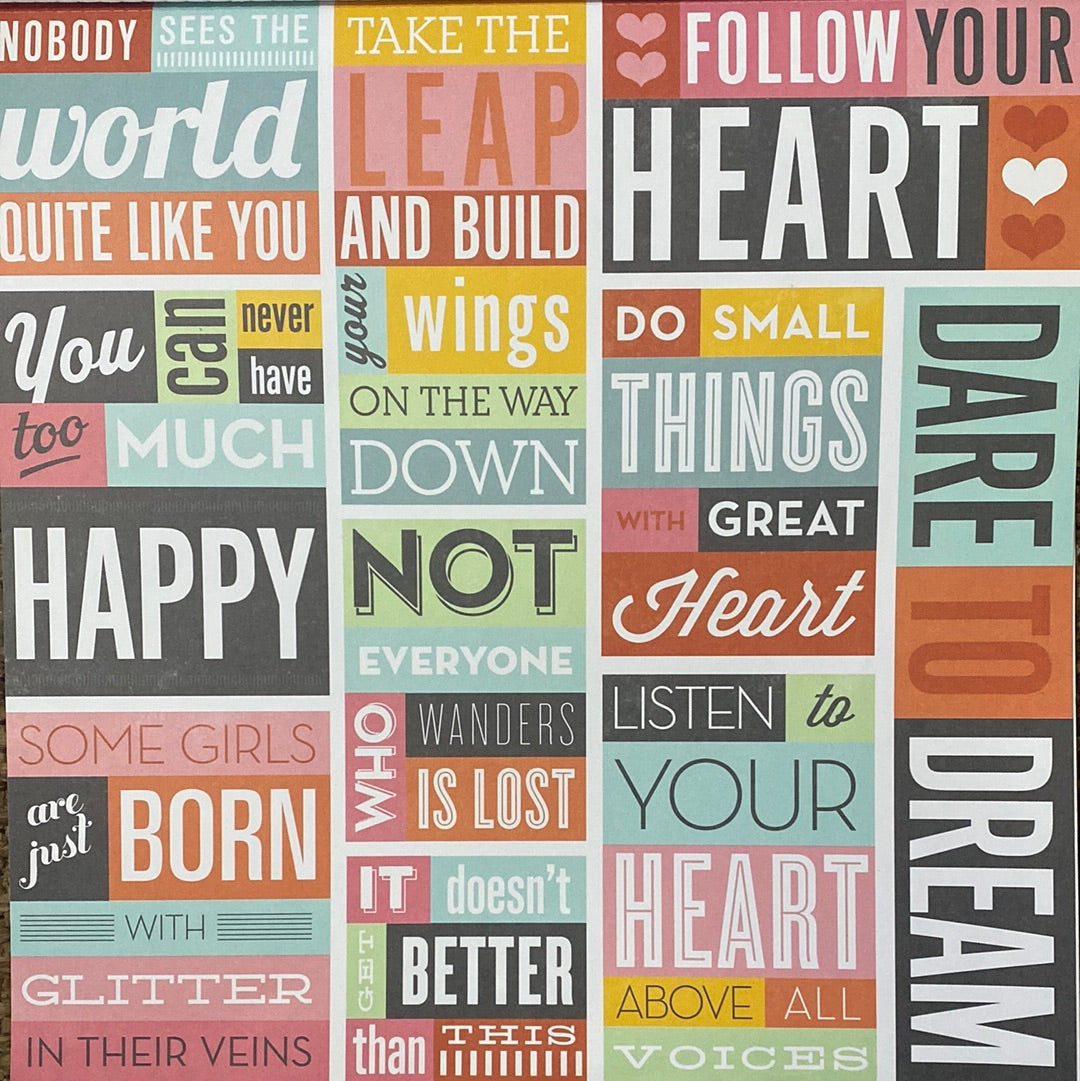 LAMINA- DECOSCRAPP-DECOUPAGE 30 x30 Letras Tipografía