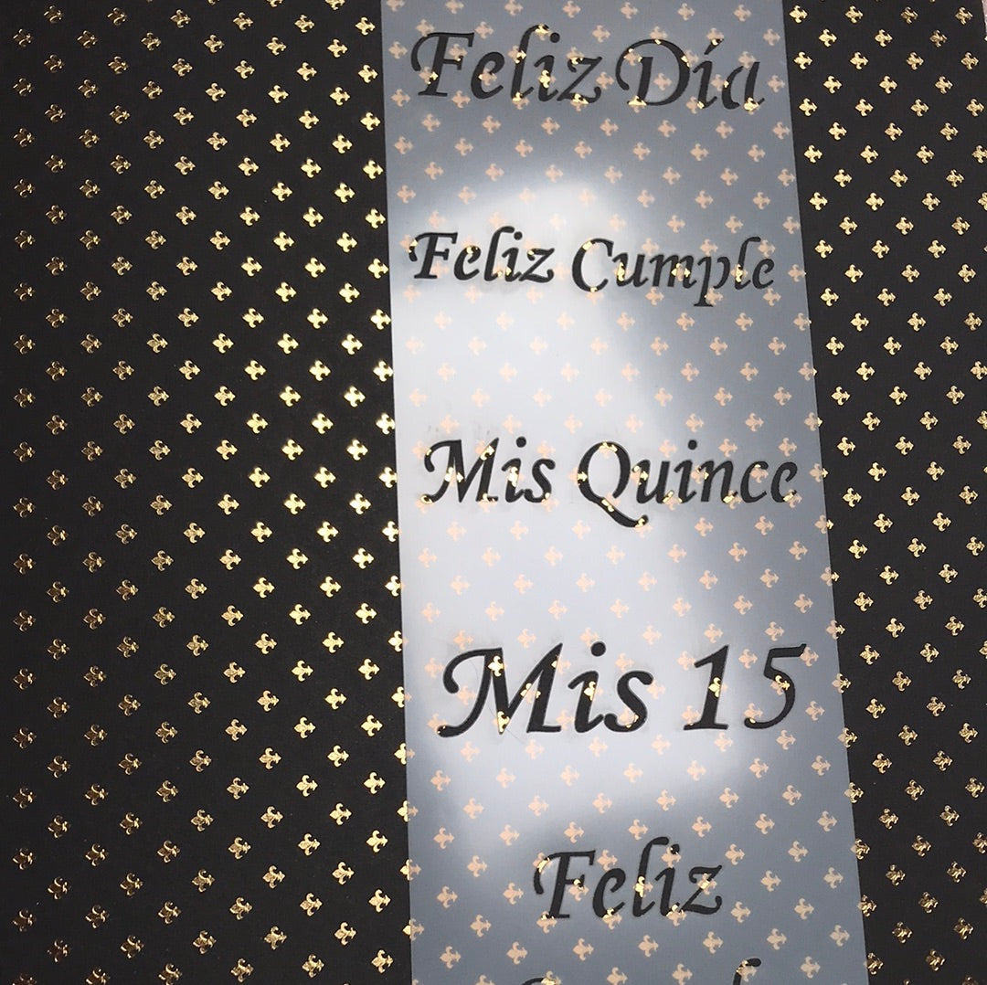 STENCIL 10 x 30 MILARTES QUINCE CUMPLEAÑOS