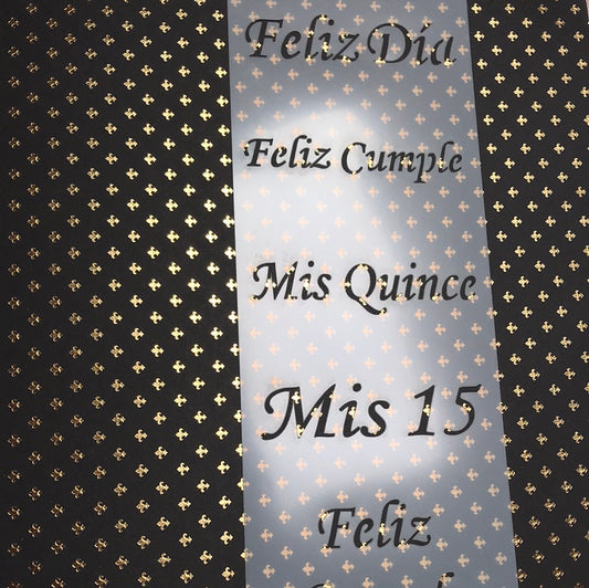 STENCIL 10 x 30  MILARTES QUINCE CUMPLEAÑOS