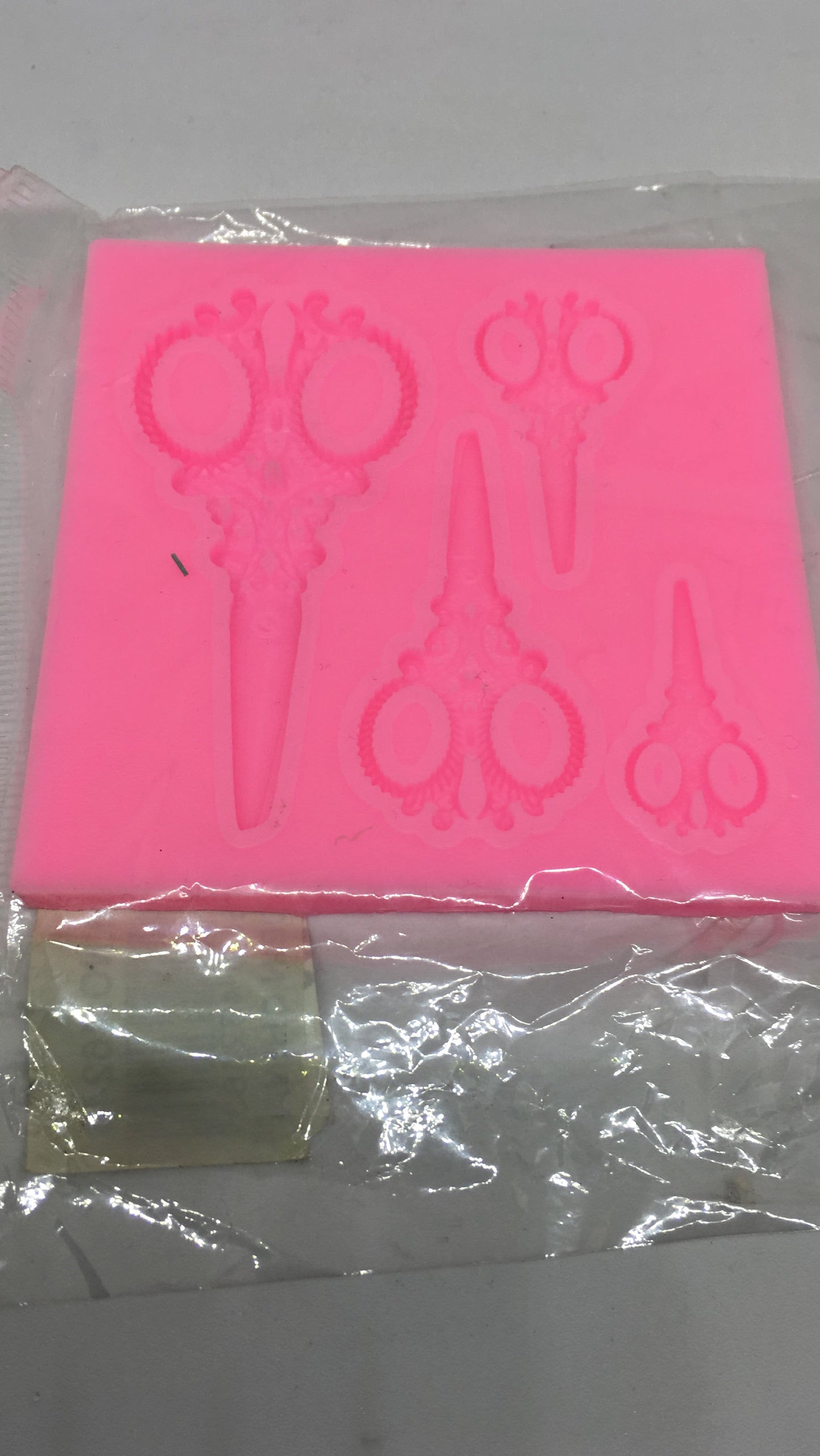 MOLDE SILICONA TIJERAS X 4