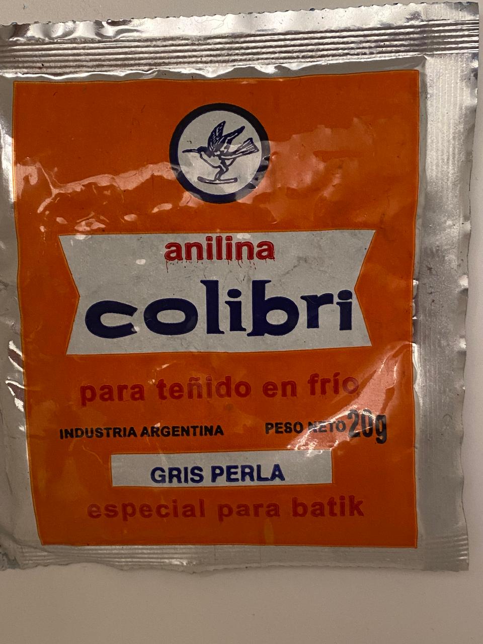 ANILINA TEÑIDO ROPA FRIO O CALOR GRIS PERLA