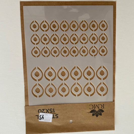 STENCIL 15X20 OJOS GOTAS OVALOS